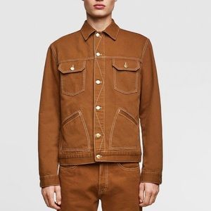 ZARA COPPER BROWN DENIM JACKET